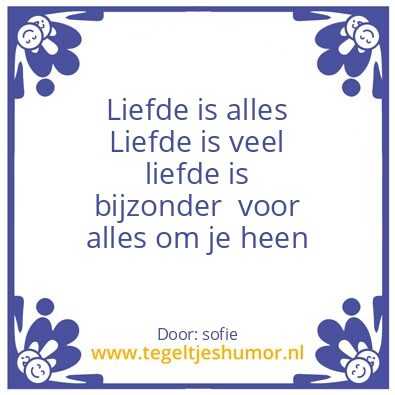 Tegeltje: liefde