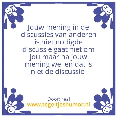 Tegeltje: real