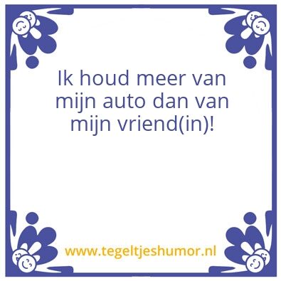 Tegeltje: auto