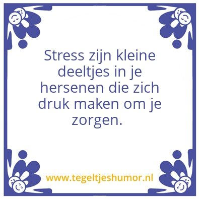 Tegeltje: Definitie van stress