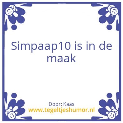 Tegeltje: Simpaap10