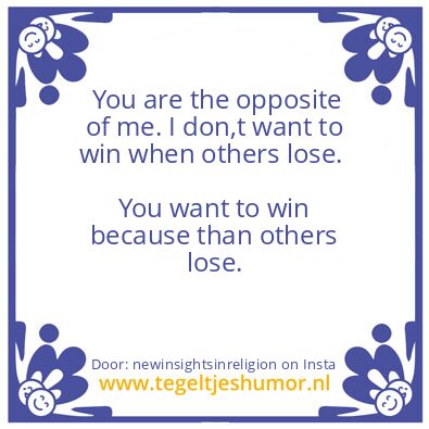 Tegeltje: Count your blessings !