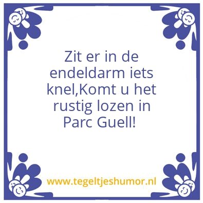 Tegeltje: Parc Guell