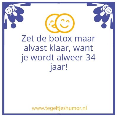 Tegeltje: Verjaardag