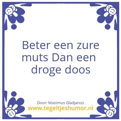 Tegeltje: Zuur