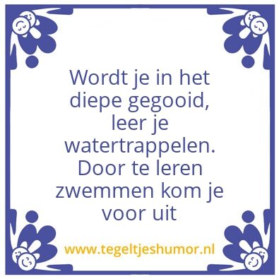 Tegeltje: zwemmen