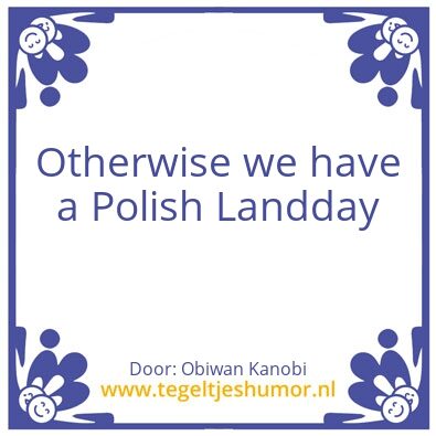 Tegeltje: polish landday