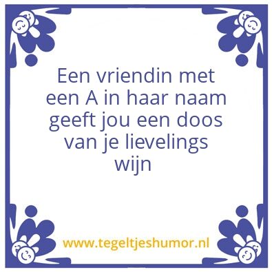 Tegeltje: Vriendin