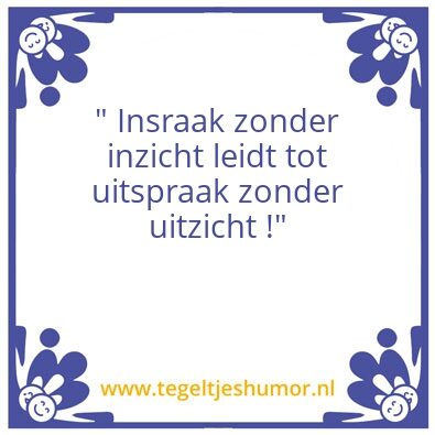 Tegeltje: Wijsheid