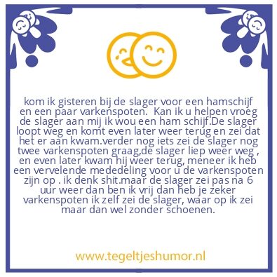 Tegeltje: Varkenspoten