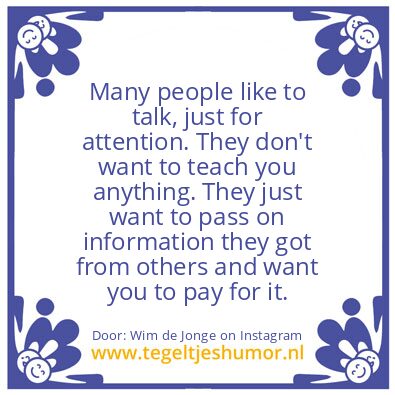 Tegeltje: “the talk”