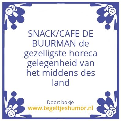Tegeltje: de gasten