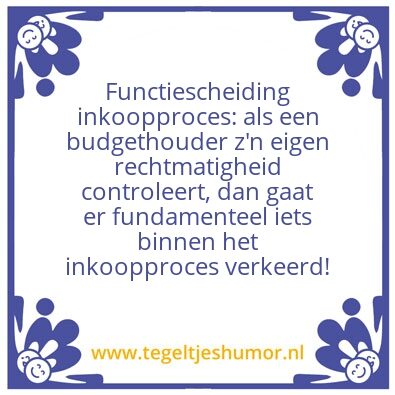 Tegeltje: Functiescheiding