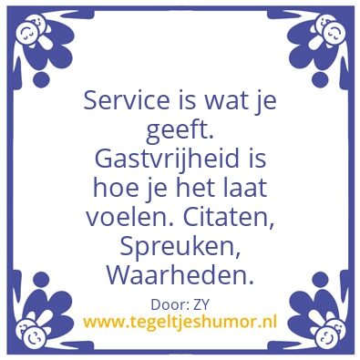 Tegeltje: spreuk gastvrijheid