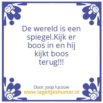 Tegeltje: Een weetje