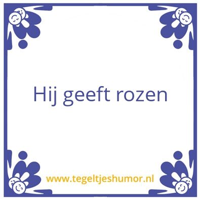 Tegeltje: Rozen