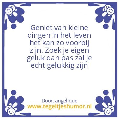 Tegeltje: mijn tekst