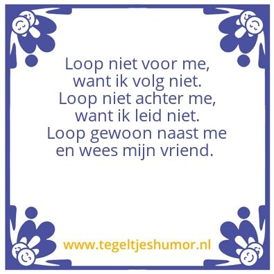 Tegeltje: Vriendschap