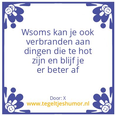 Tegeltje: X