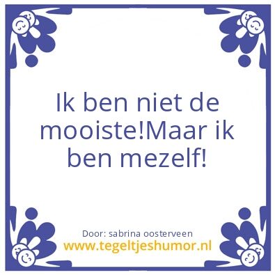 Tegeltje: wees jezelf