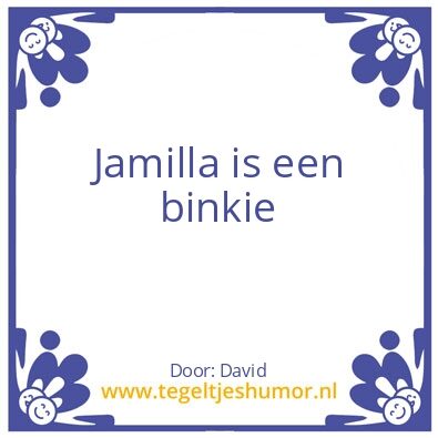Tegeltje: Binkie jam