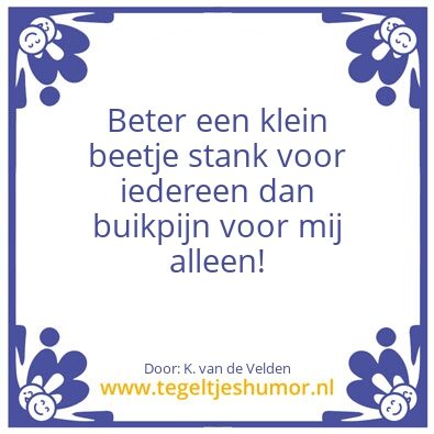 Tegeltje: stank