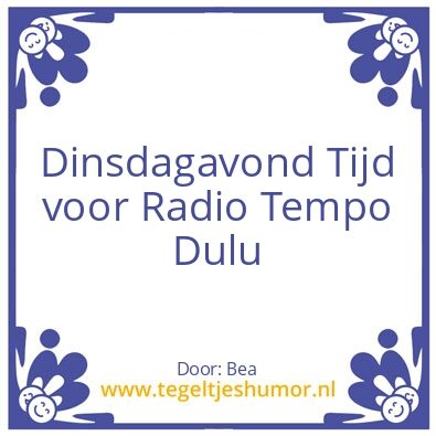 Tegeltje: Radio Tempo Dulu