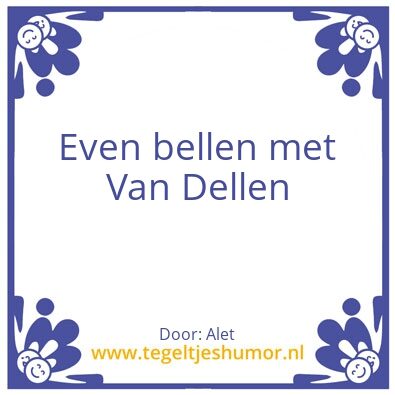 Tegeltje: Even bellen