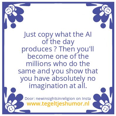 Tegeltje: What Is Your Narrative ?