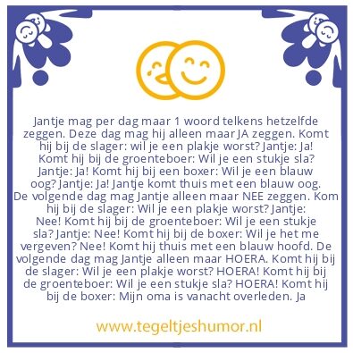 Tegeltje: hante