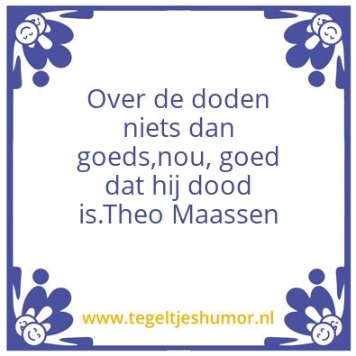 Tegeltje: Theo Maassen
