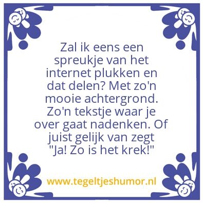 Tegeltje: Hoek