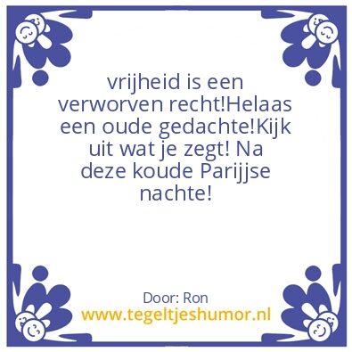 Tegeltje: Vrijheid