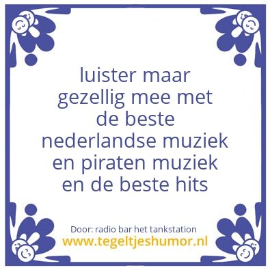 Tegeltje: radio bar tankstation