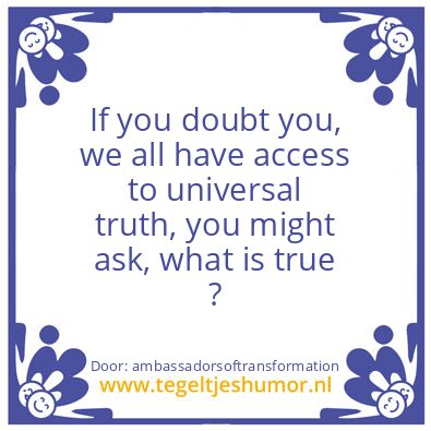 Tegeltje: you ?