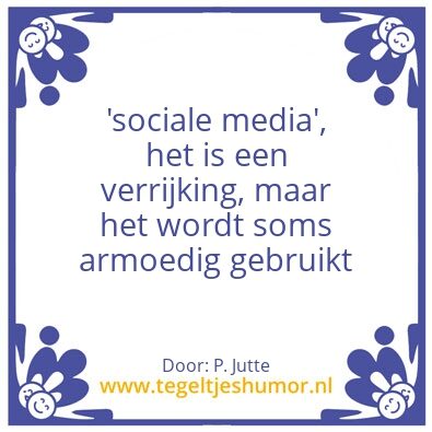 Tegeltje: sociale media
