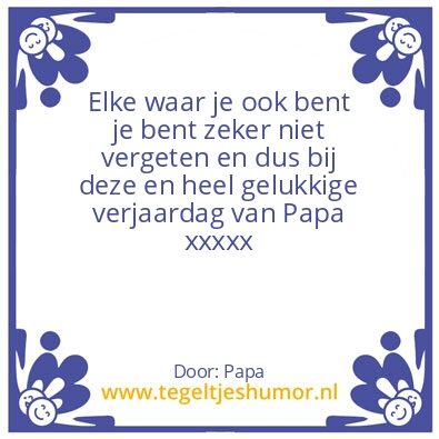 Tegeltje: Verjaardag