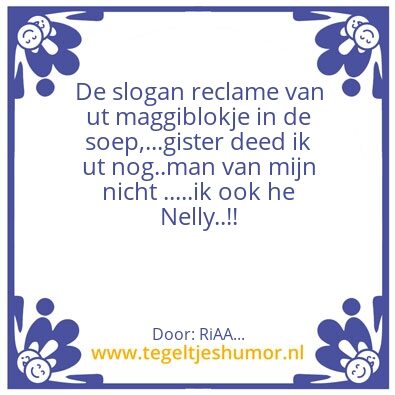 Tegeltje: Goed voorbeeld..doet volgen.