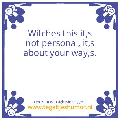 Tegeltje: not personal