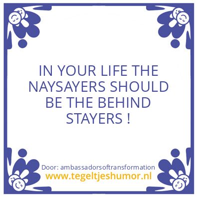 Tegeltje: IN YOUR LIFE