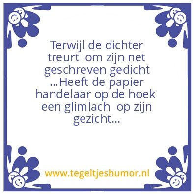 Tegeltje: Economisch voordeel