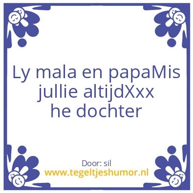 Tegeltje: mami en papi