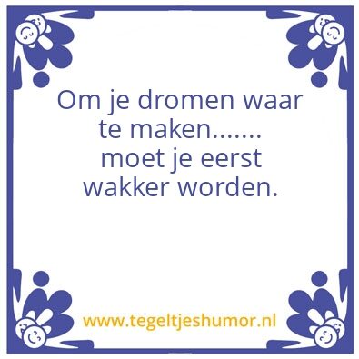 Tegeltje: Dromen
