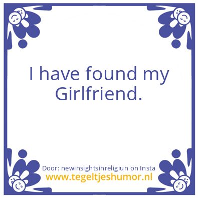 Tegeltje: an Girlfriend