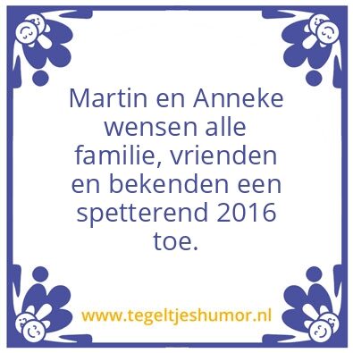 Tegeltje: Nieuwjaar