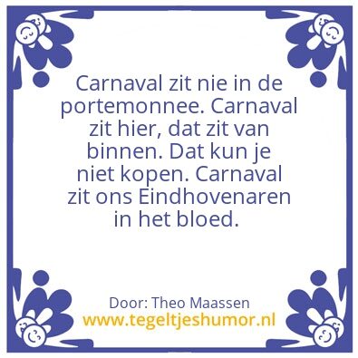 Tegeltje: Carnaval