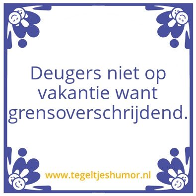 Tegeltje: Vakantie