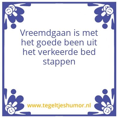 Tegeltje: Vreemdgaan