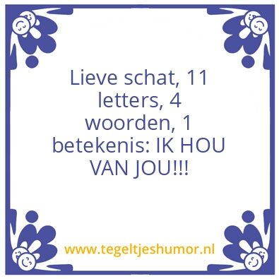 Tegeltje: Liefde