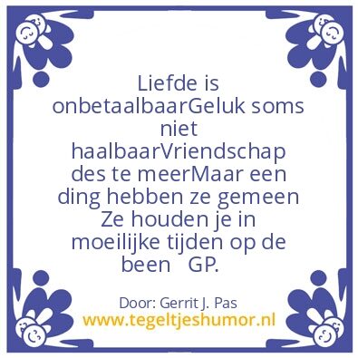 Tegeltje: Liefde